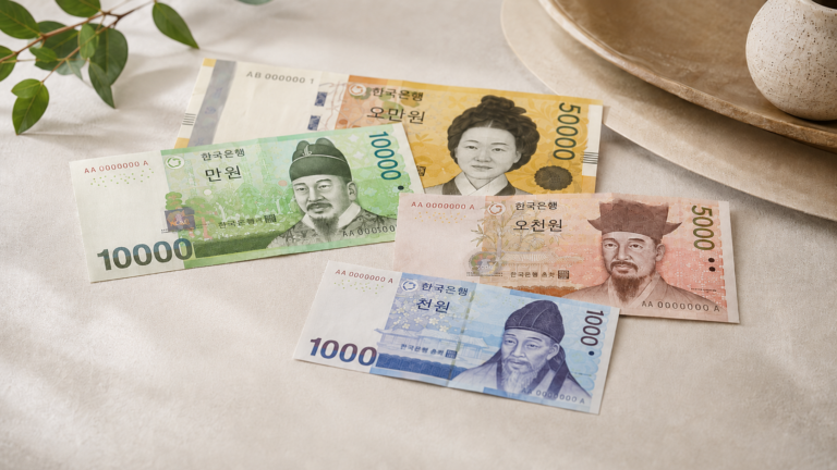 money in Korea banknote